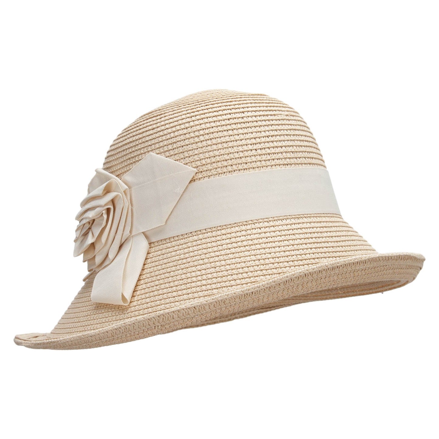 Women's Paper Braid Turned Brim Hat