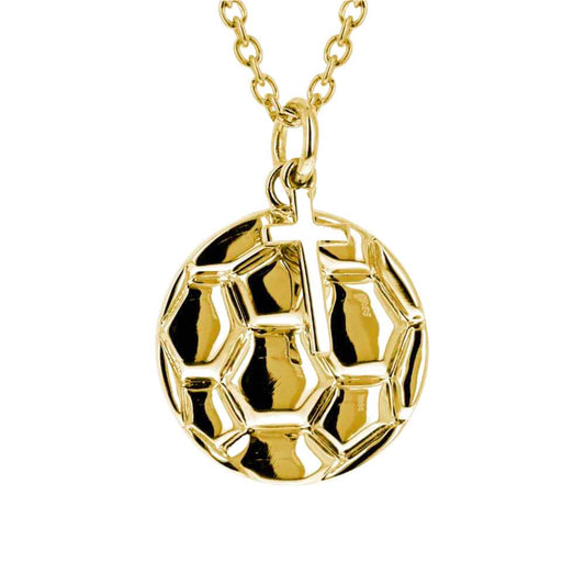 Soccer Ball Dangle Cross Necklace
