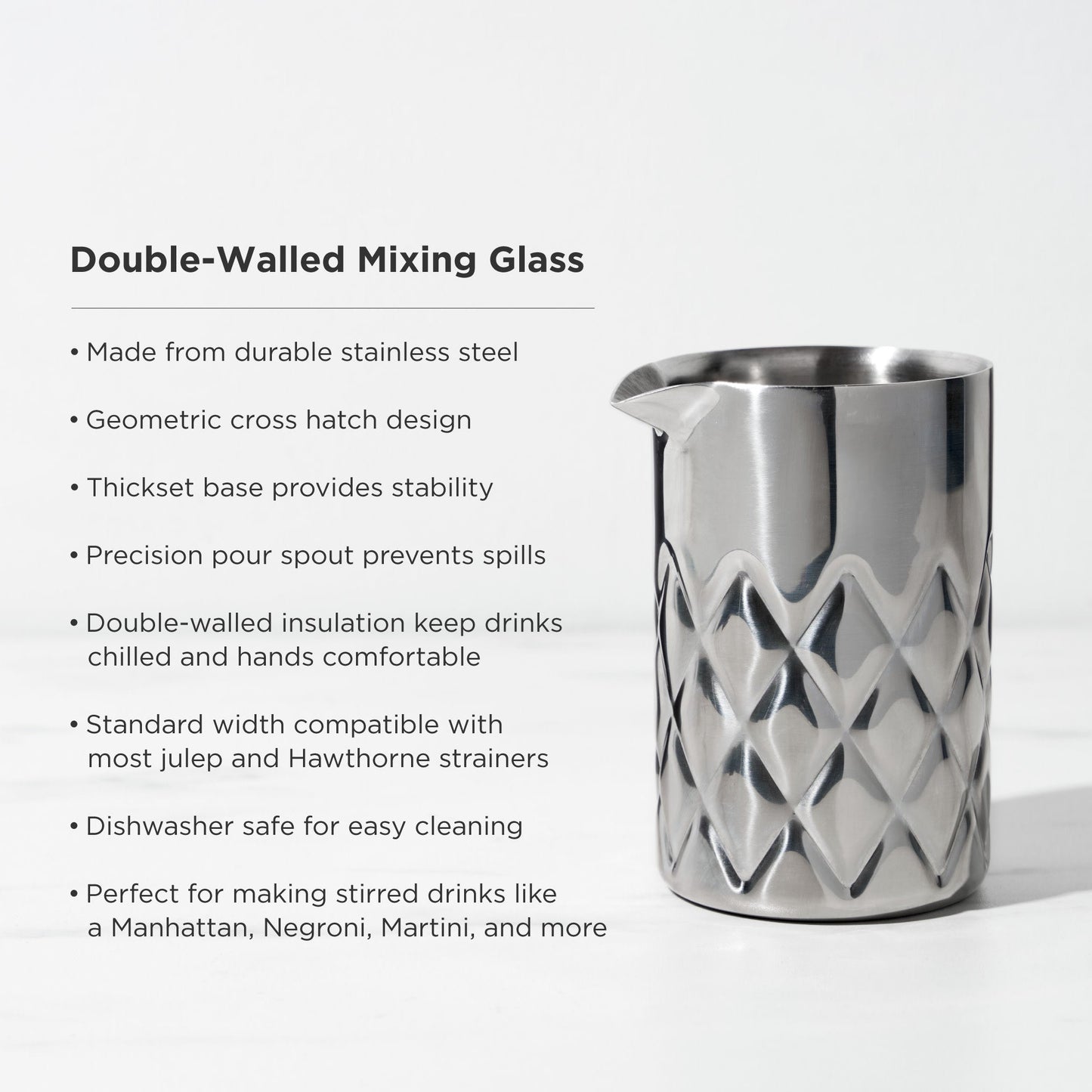 Harrison Stainless Steel Double-Walled Mixing Glass