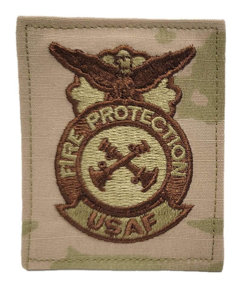 Air Force Fire Protection Badge - Station Chief OCP Patch - 2 Bugles Crossed