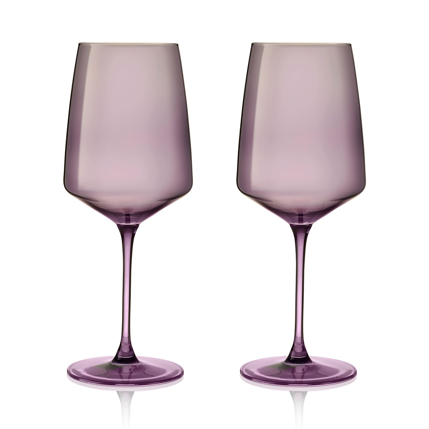 Reserve Nouveau Crystal Wine Glasses in Violet, Set of 2