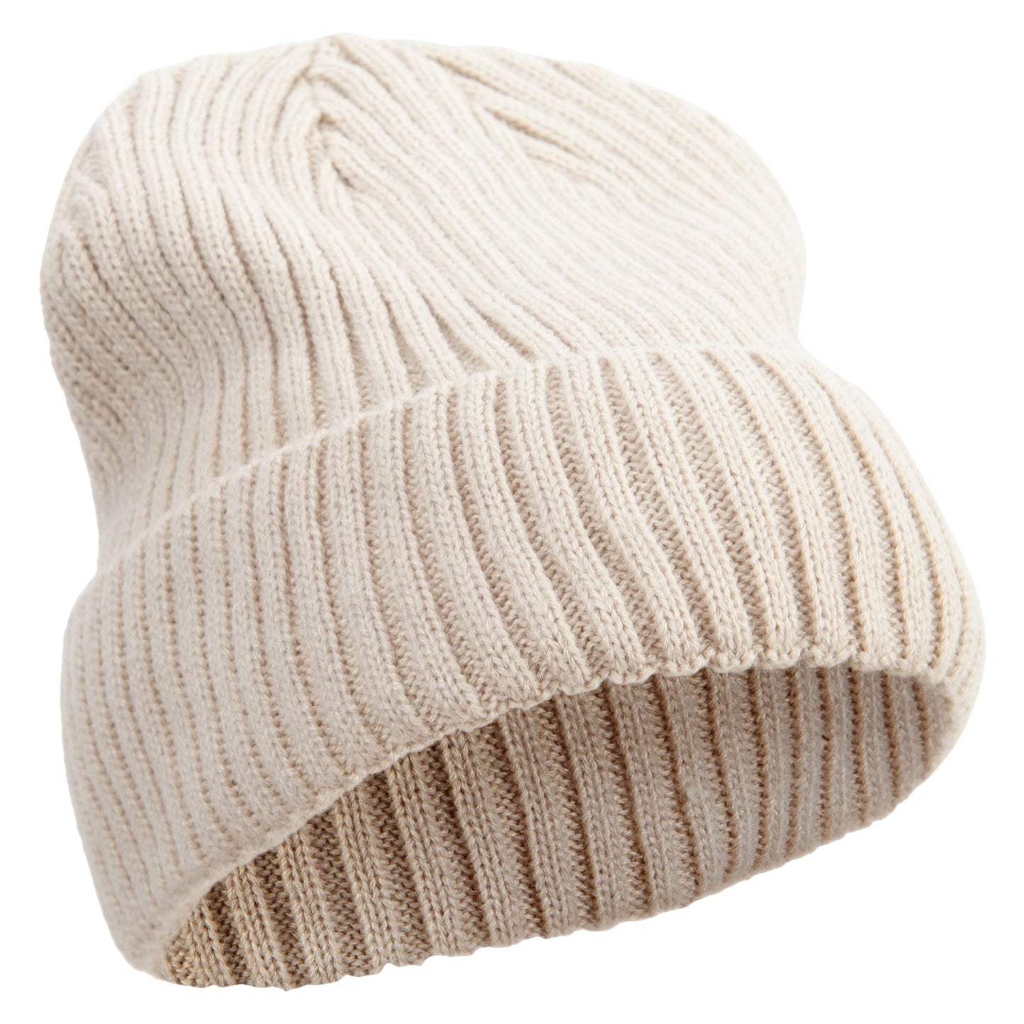 Rib Knit Cuff Long Beanie