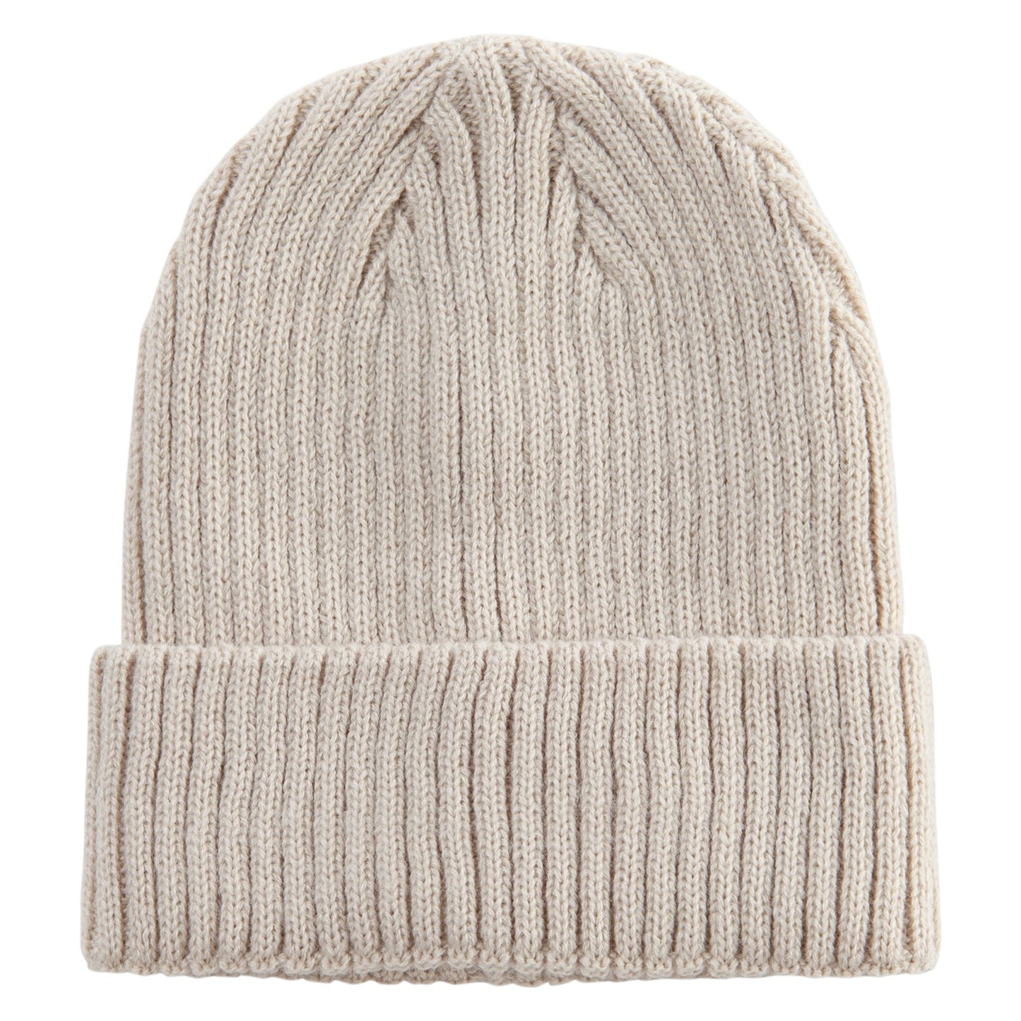 Rib Knit Cuff Long Beanie
