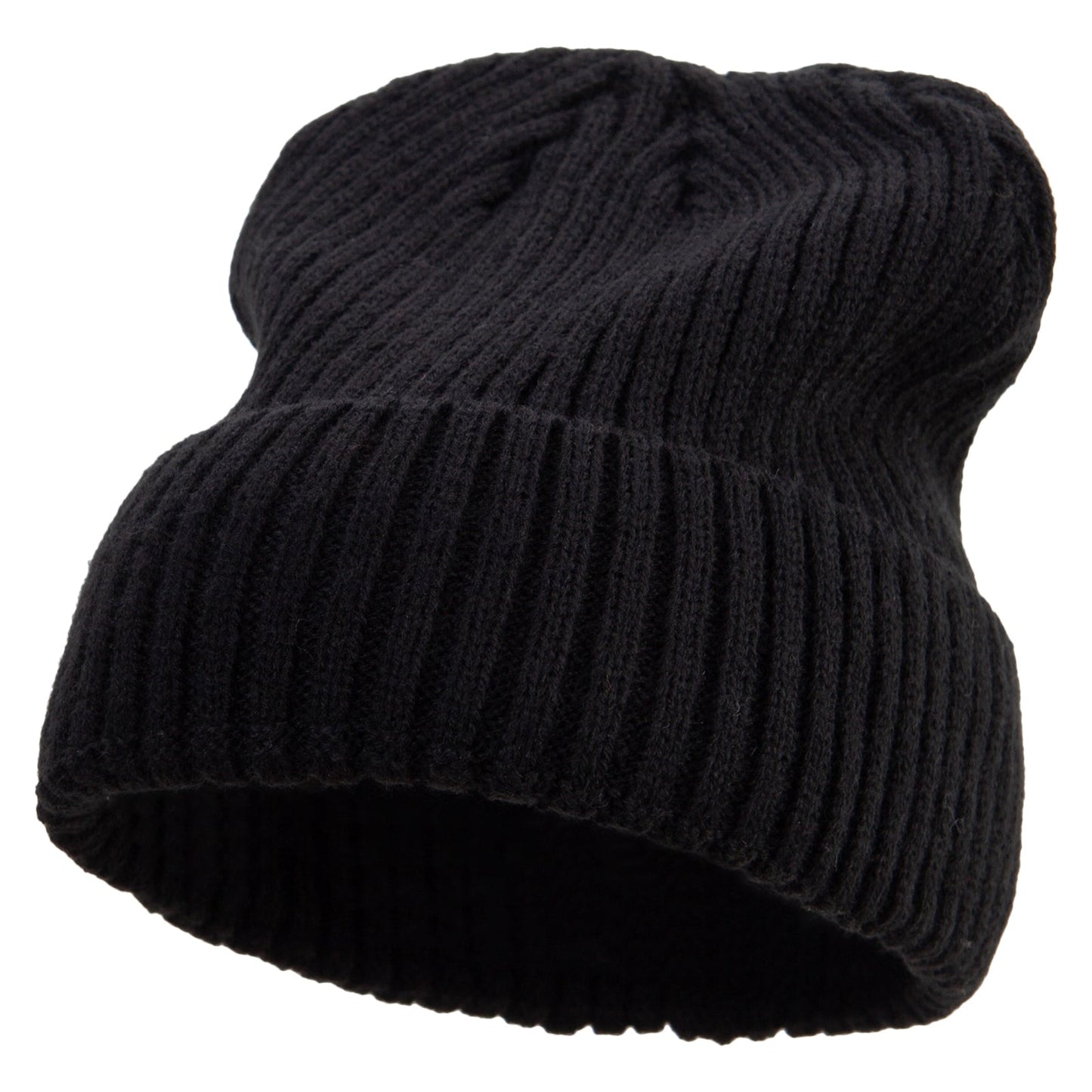 Rib Knit Cuff Long Beanie