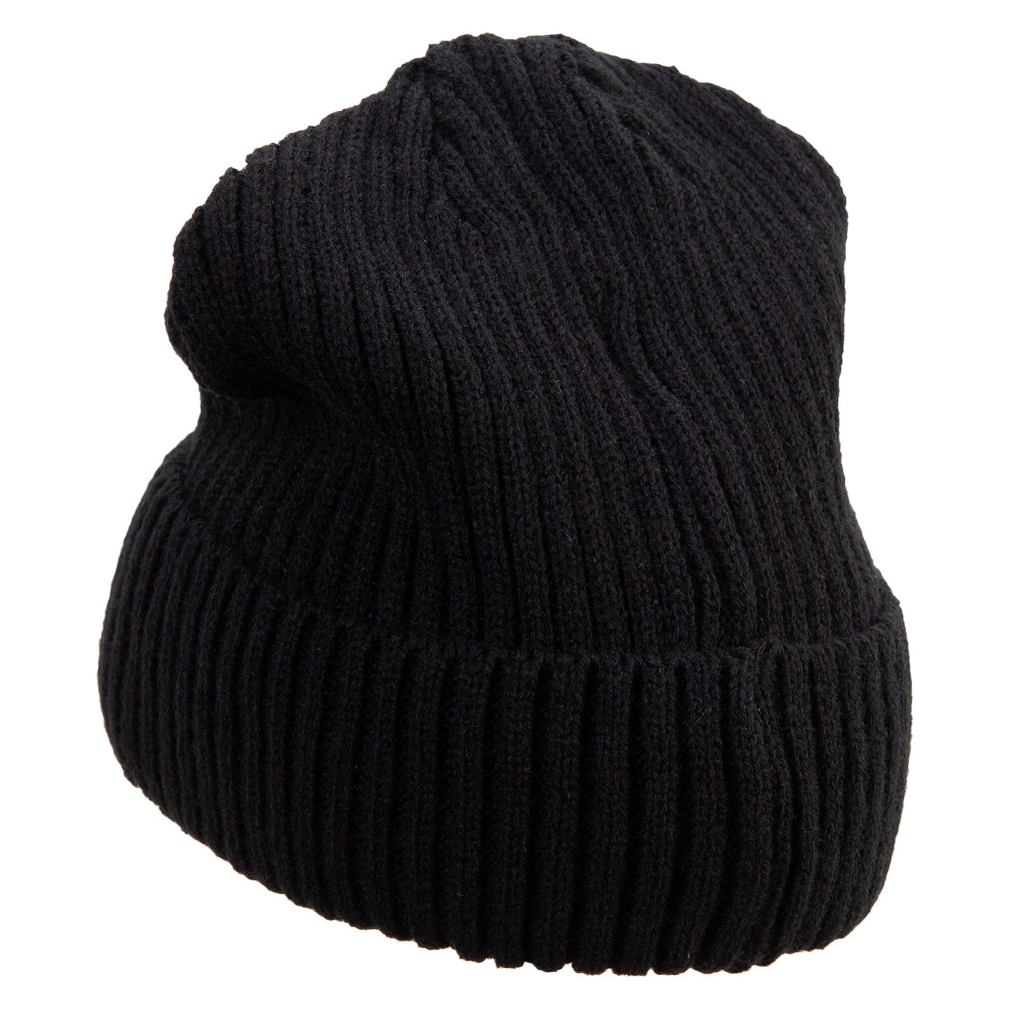 Rib Knit Cuff Long Beanie