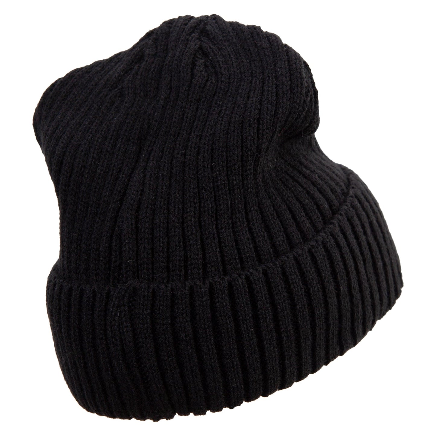 Rib Knit Cuff Long Beanie