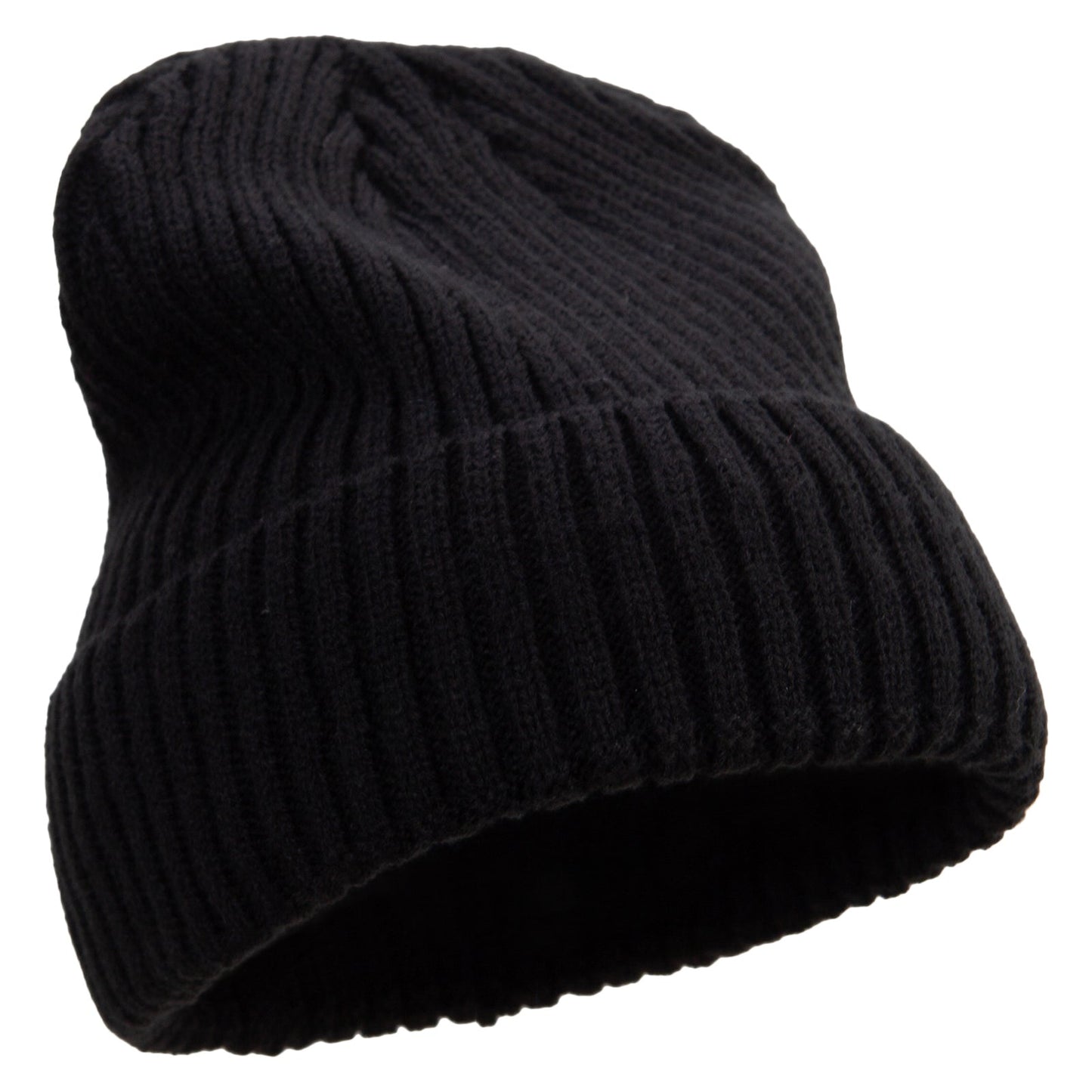 Rib Knit Cuff Long Beanie