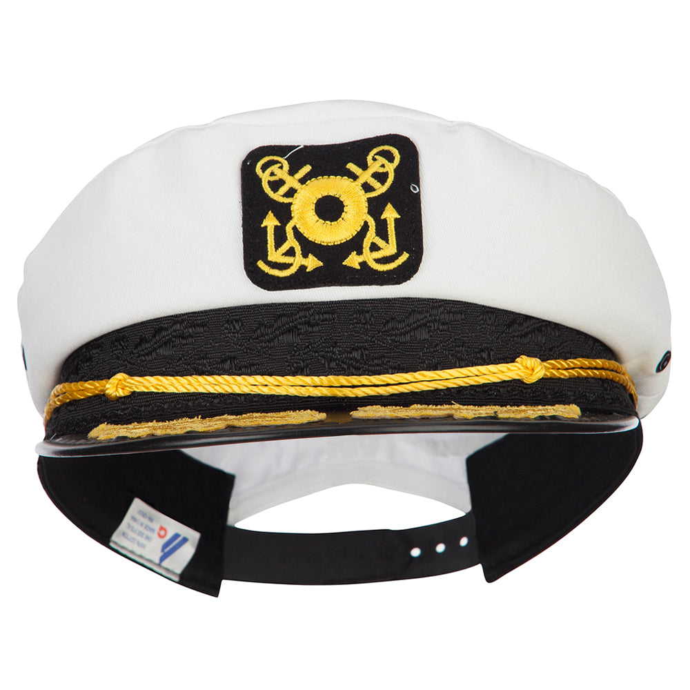 Adjustable Gold Leaf Captain Hat