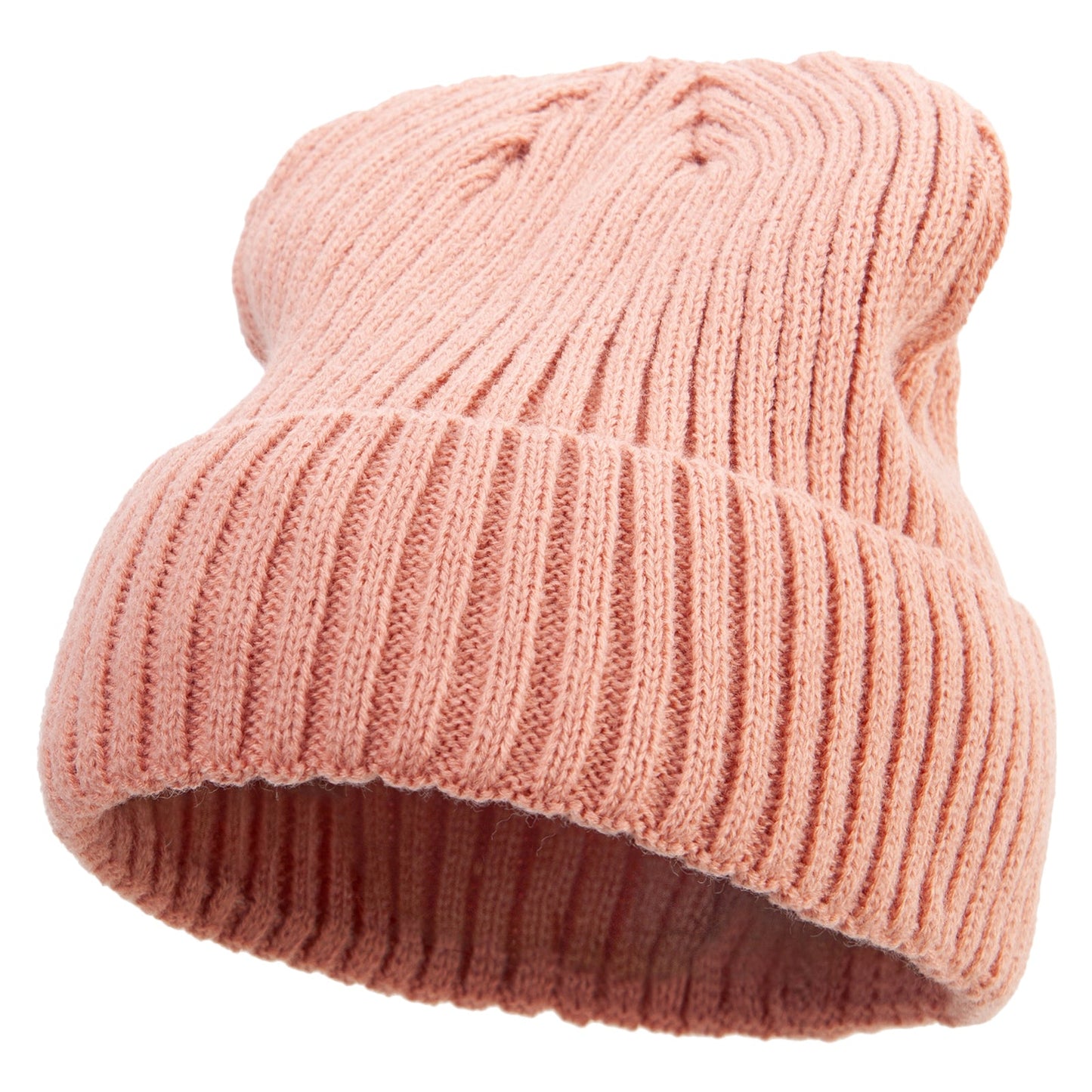Rib Knit Cuff Long Beanie