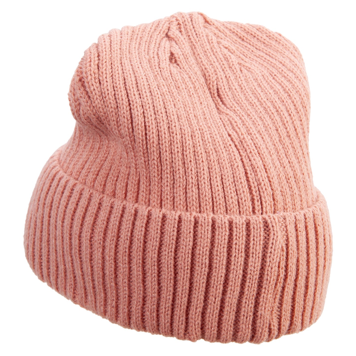 Rib Knit Cuff Long Beanie