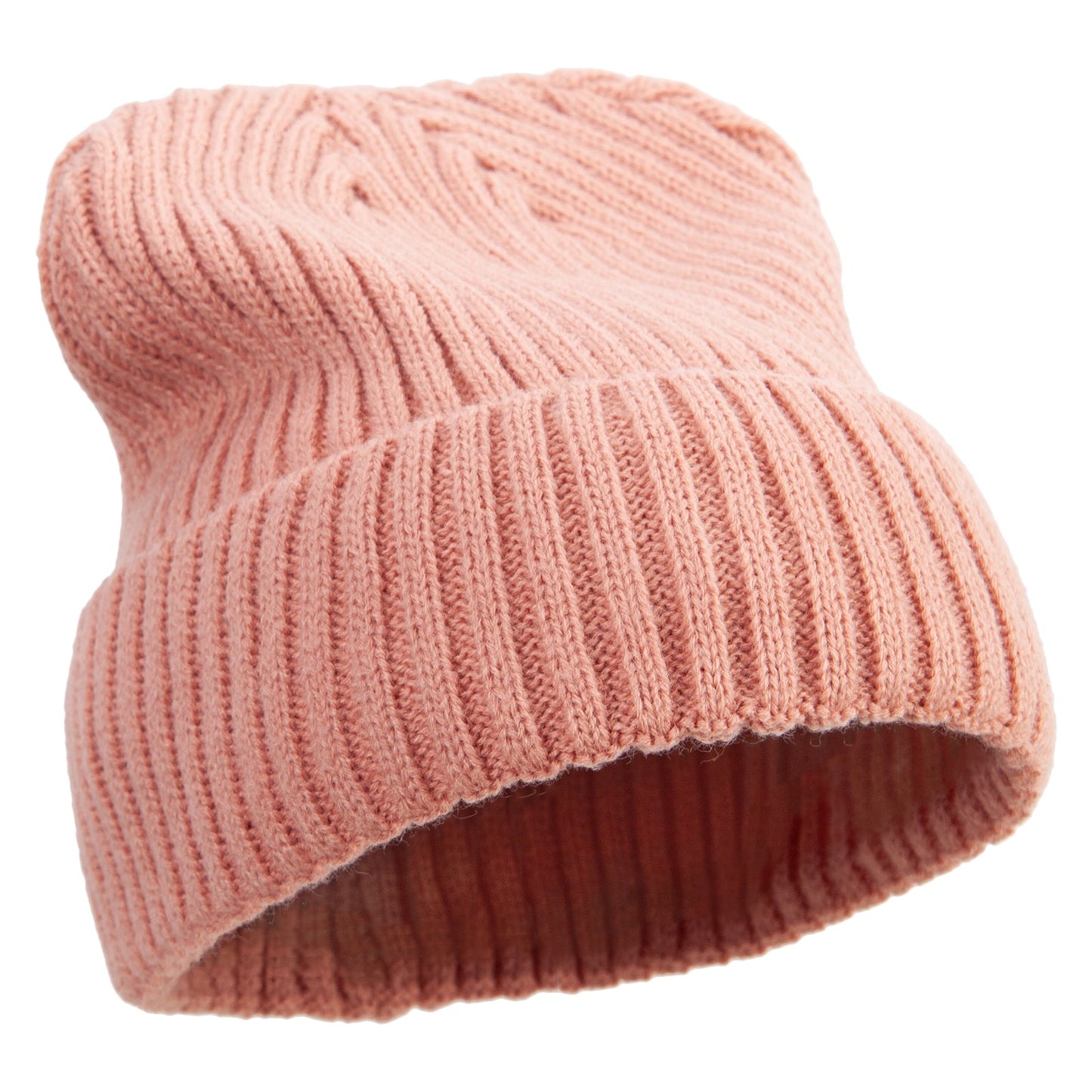 Rib Knit Cuff Long Beanie