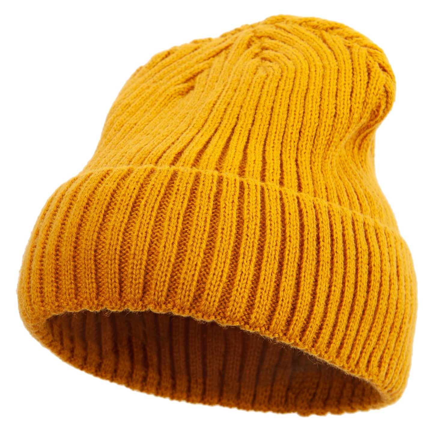 Rib Knit Cuff Long Beanie