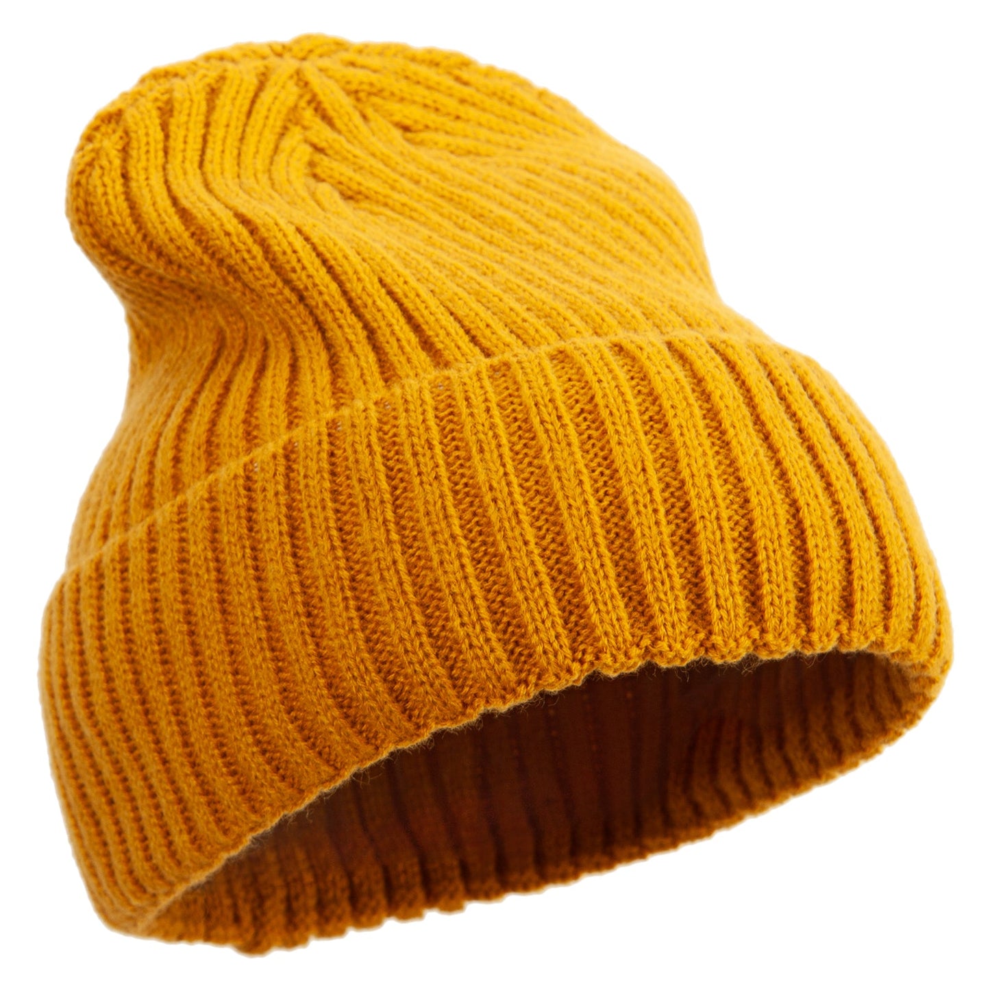 Rib Knit Cuff Long Beanie