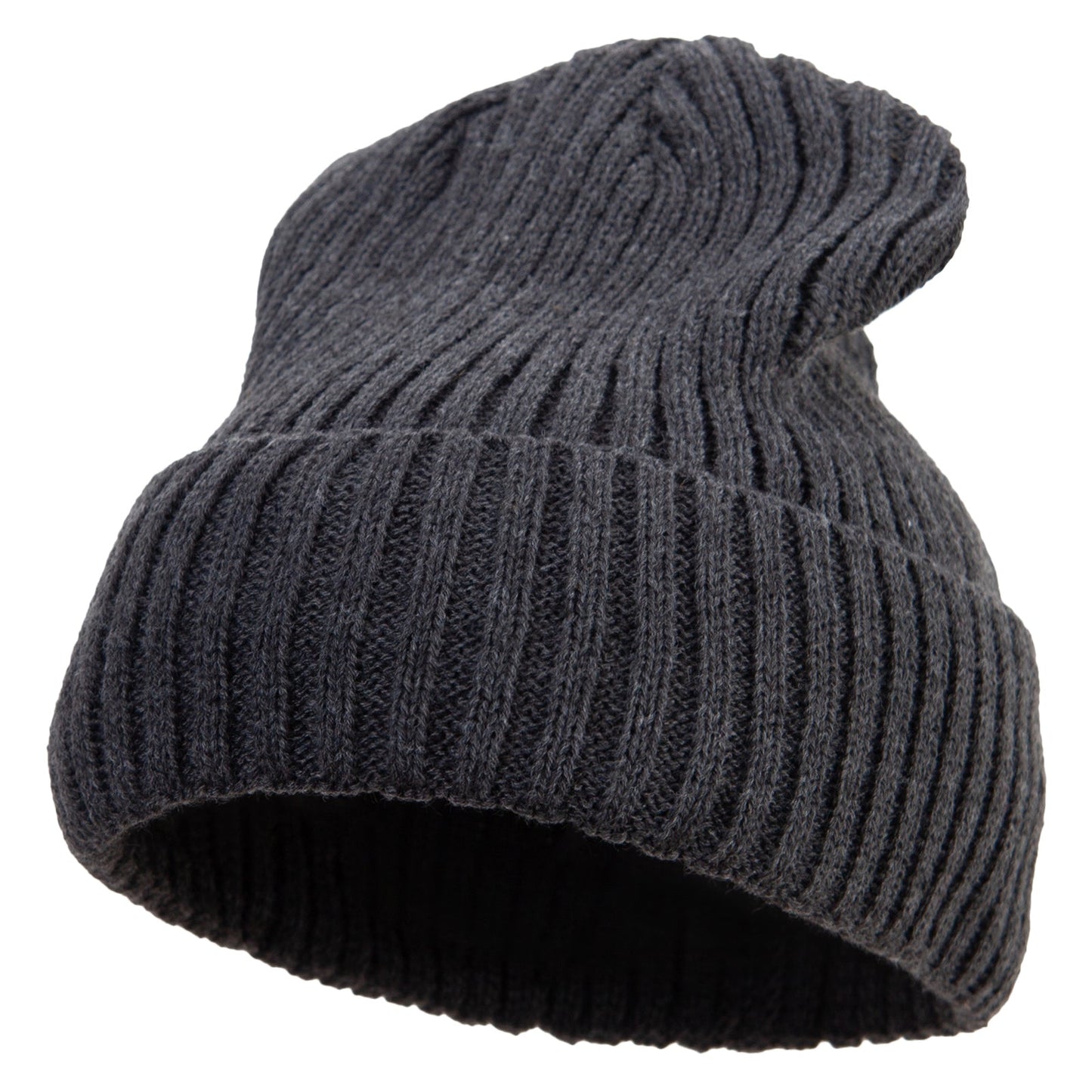 Rib Knit Cuff Long Beanie