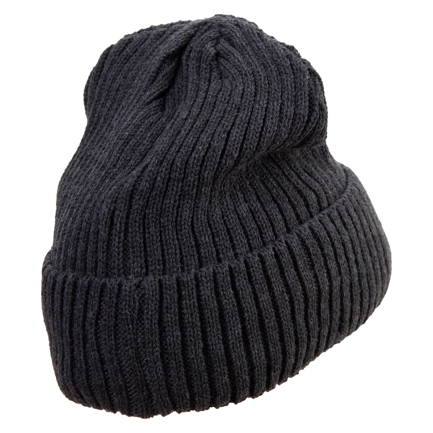 Rib Knit Cuff Long Beanie
