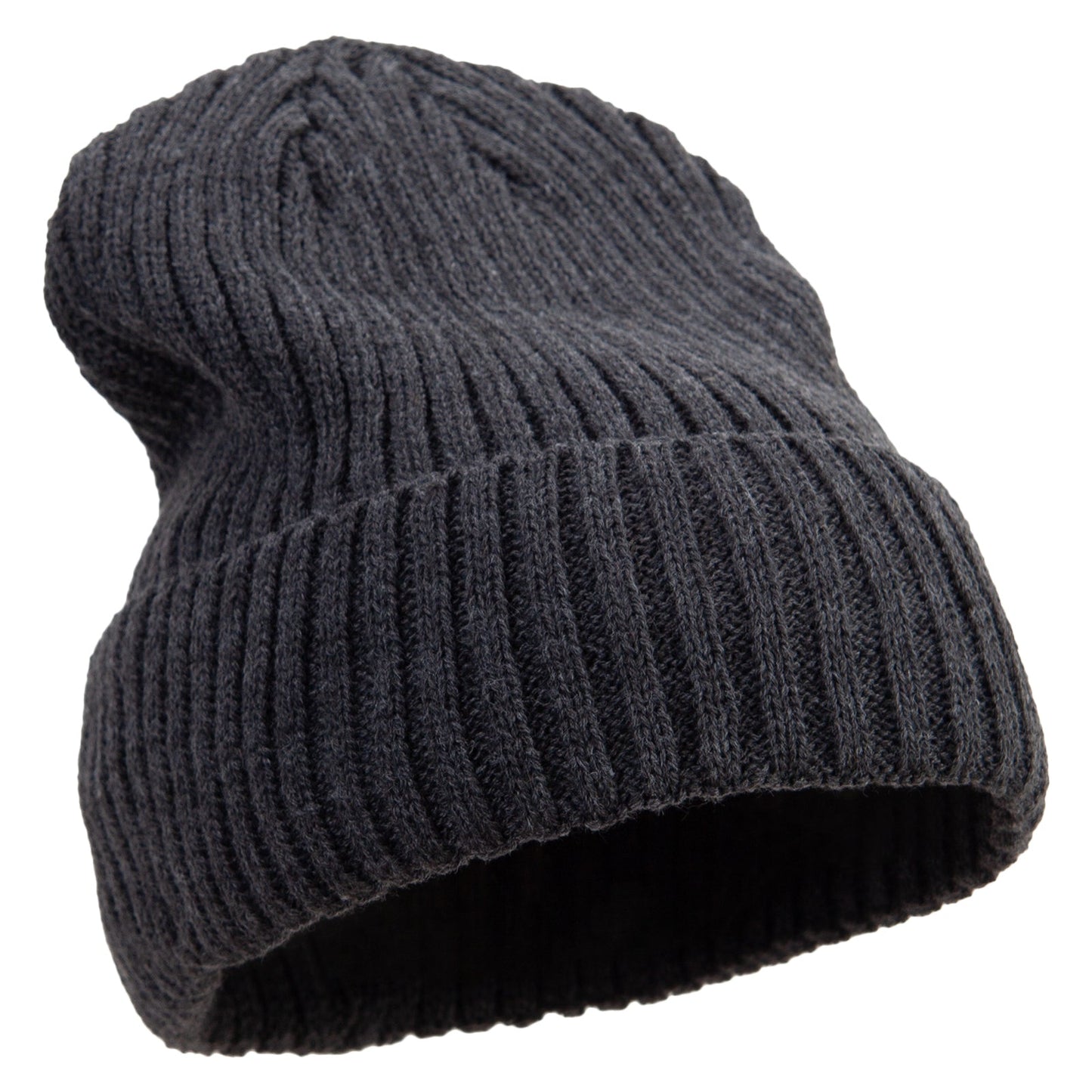 Rib Knit Cuff Long Beanie