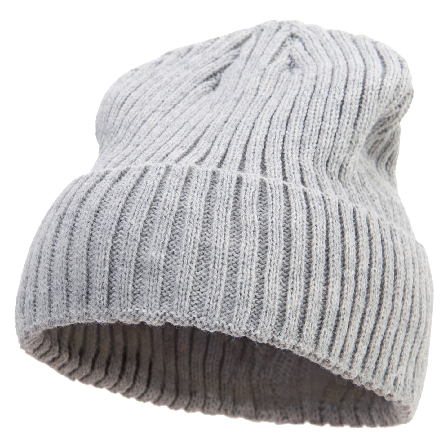 Rib Knit Cuff Long Beanie