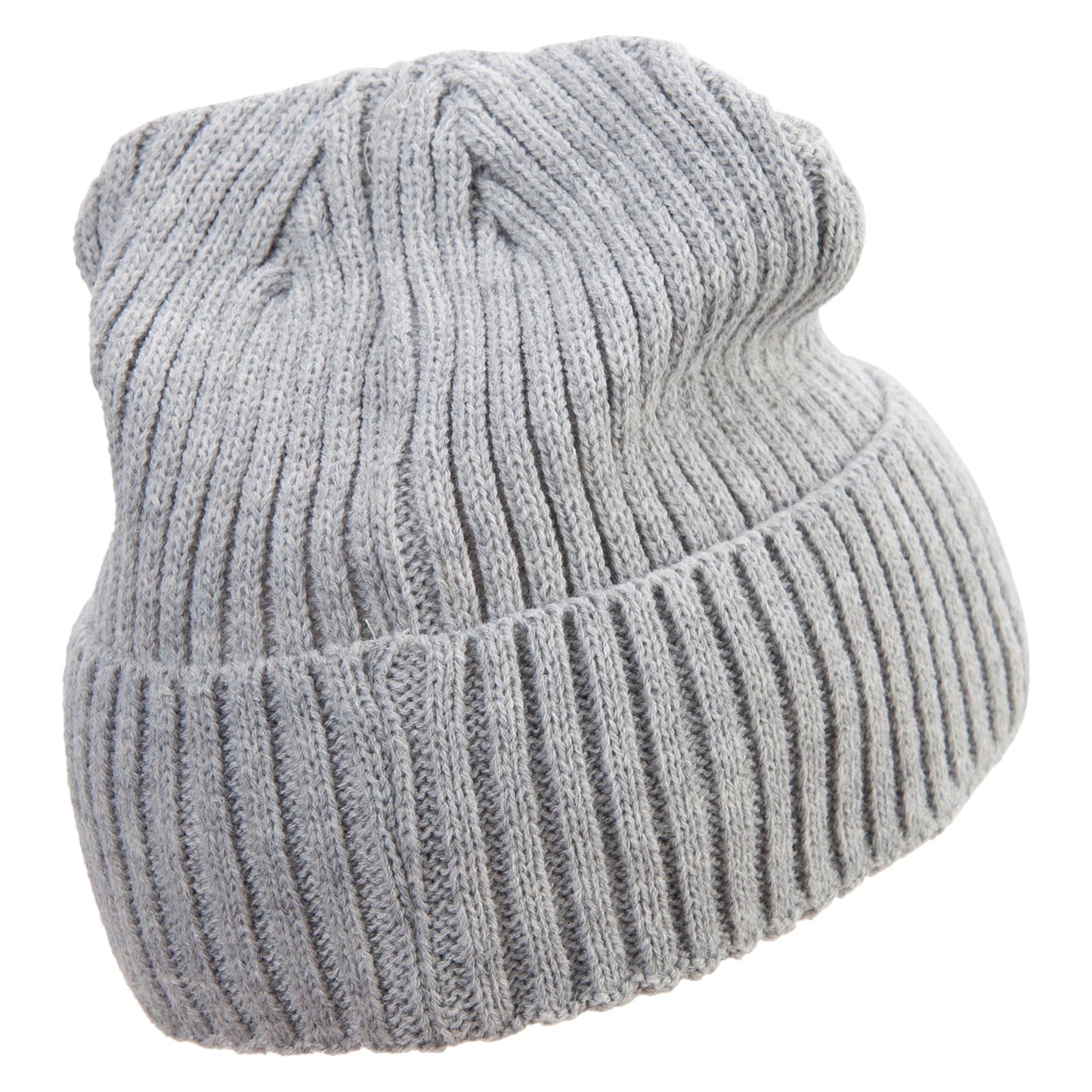 Rib Knit Cuff Long Beanie