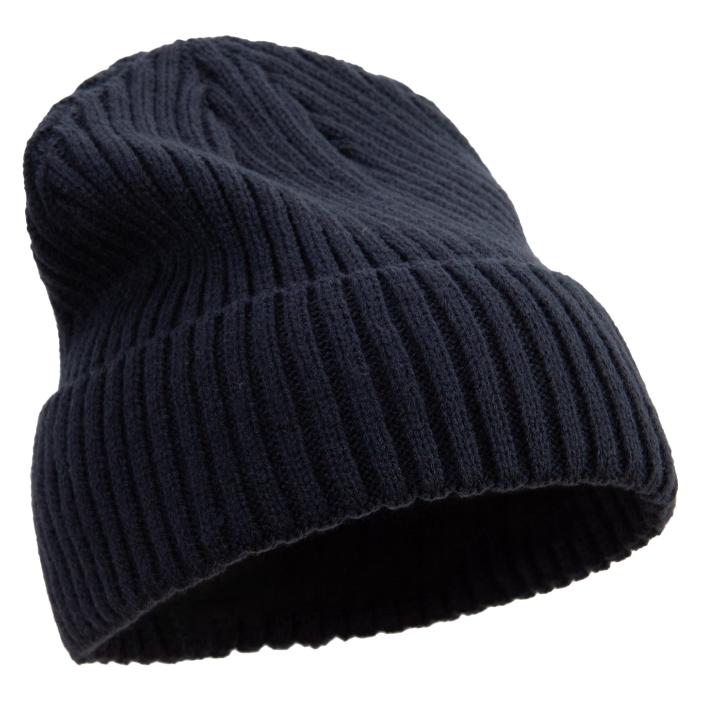 Rib Knit Cuff Long Beanie