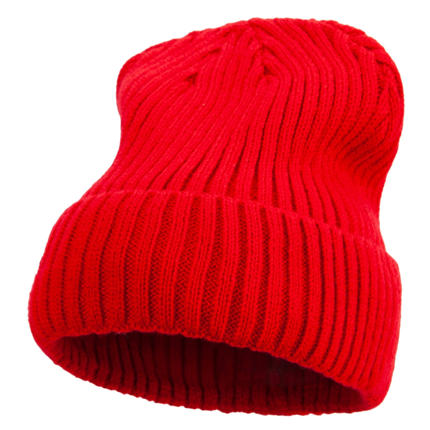 Rib Knit Cuff Long Beanie