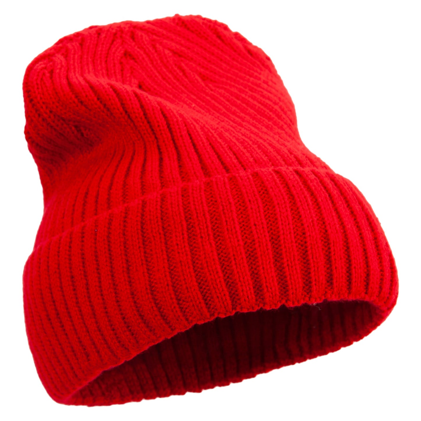 Rib Knit Cuff Long Beanie