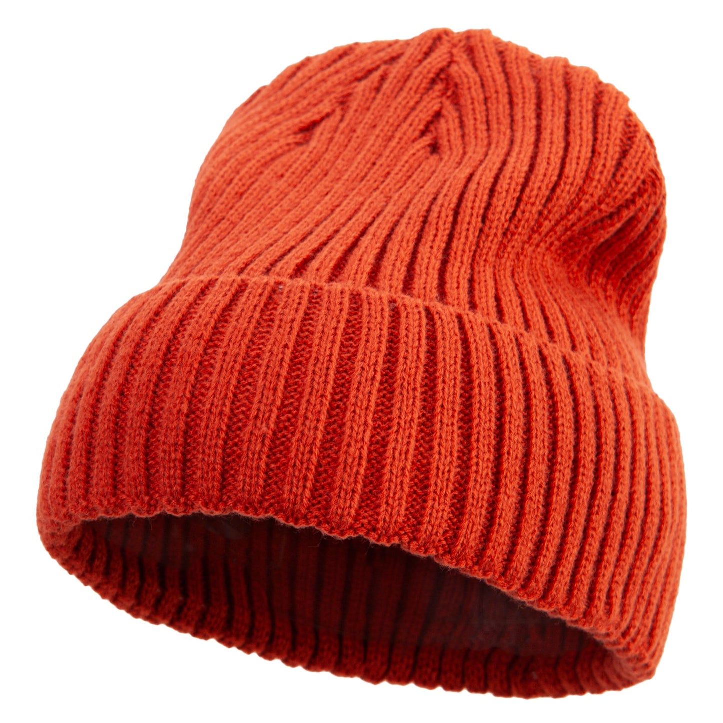 Rib Knit Cuff Long Beanie