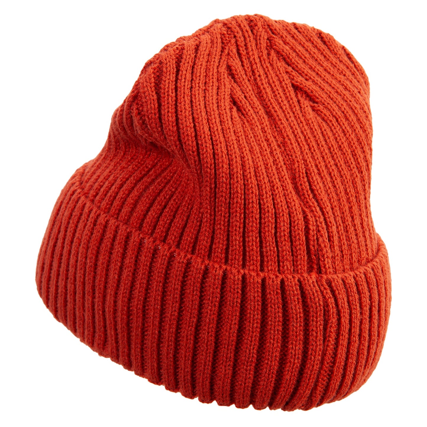 Rib Knit Cuff Long Beanie