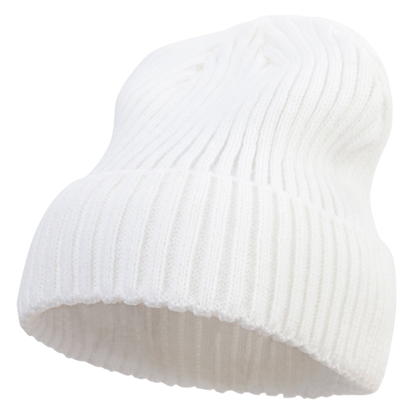 Rib Knit Cuff Long Beanie
