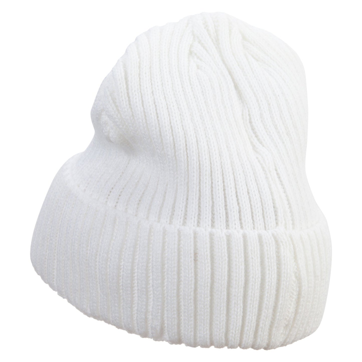 Rib Knit Cuff Long Beanie