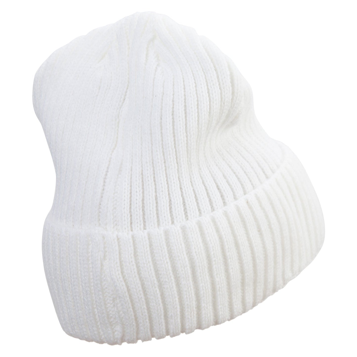 Rib Knit Cuff Long Beanie