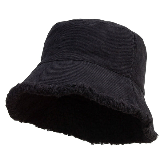 Women's Fleece Corduroy Bucket Hat