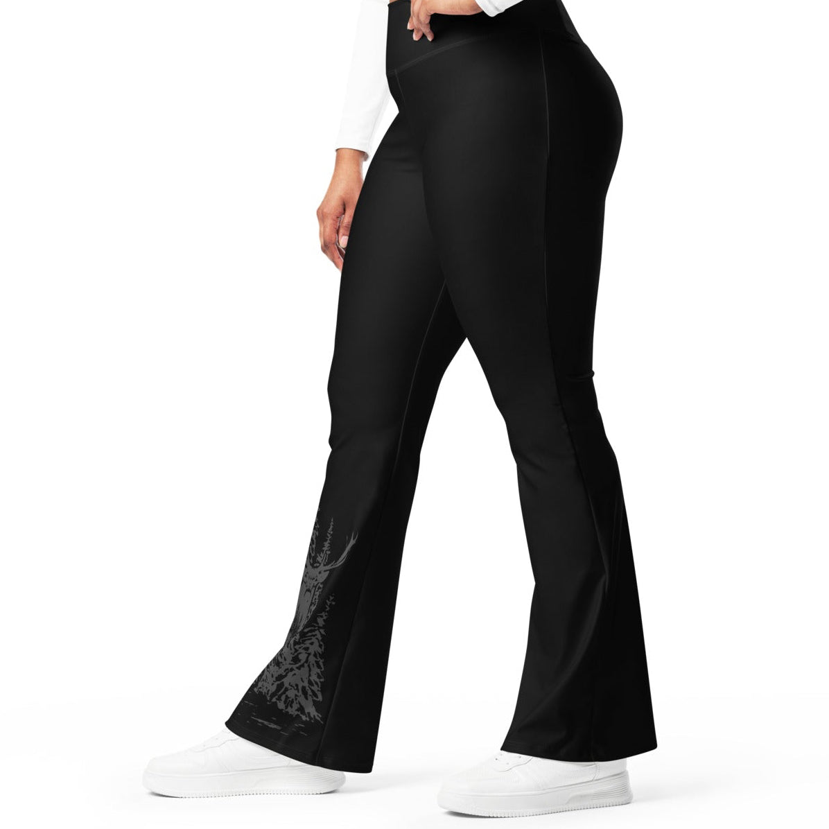 Flared Woodland Leggings, XS-3XL, “Lifting” + Hidden Pocket
