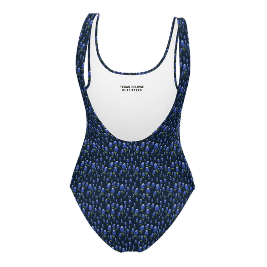 Wildflower Blues: Lone Star Bluebonnet One-Piece Swimsuit