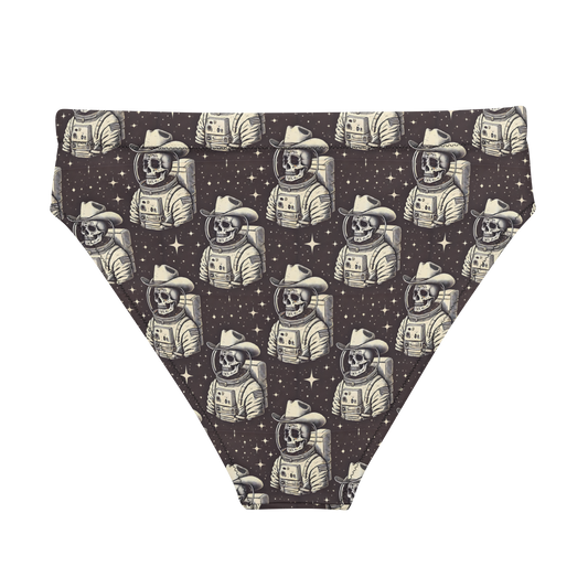 Space Renegade: Astronaut Calavera Outlaw High-Waisted Bikini Bottom