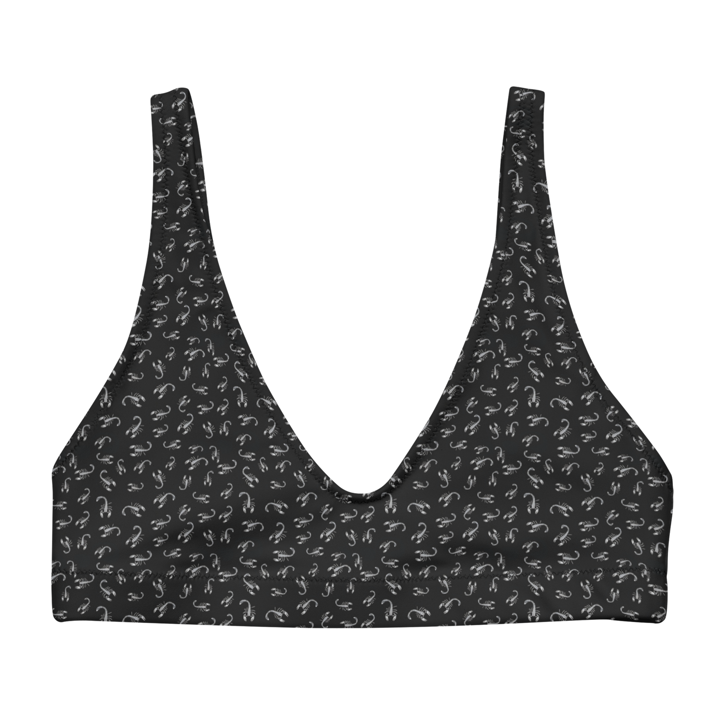 Pale Sting: Stamped Scorpion High-Waisted Bikini Top