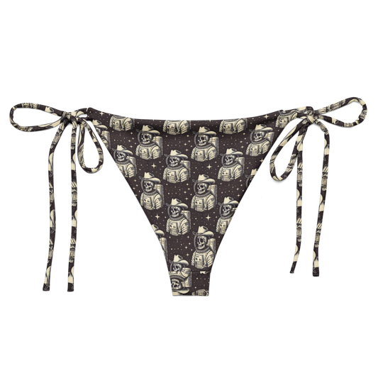 Space Renegade: Astronaut Calavera Outlaw String Bikini Bottom