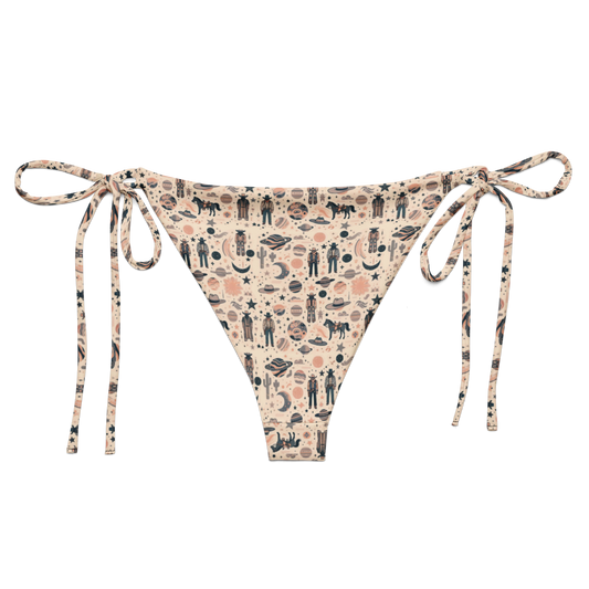 Cosmic Wrangler: Western Space Cowboy String Bikini Bottom
