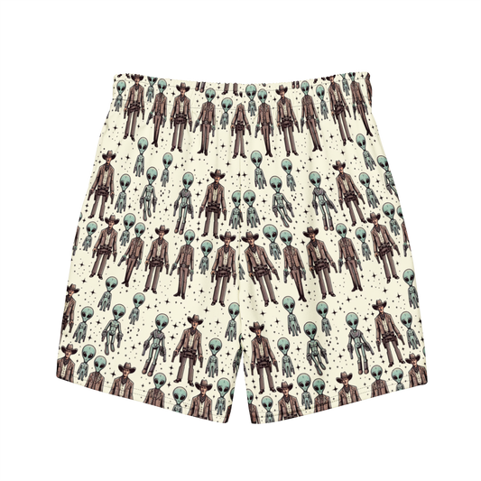 Cosmic Cowboys: Cowboys and Aliens Swim Trunks