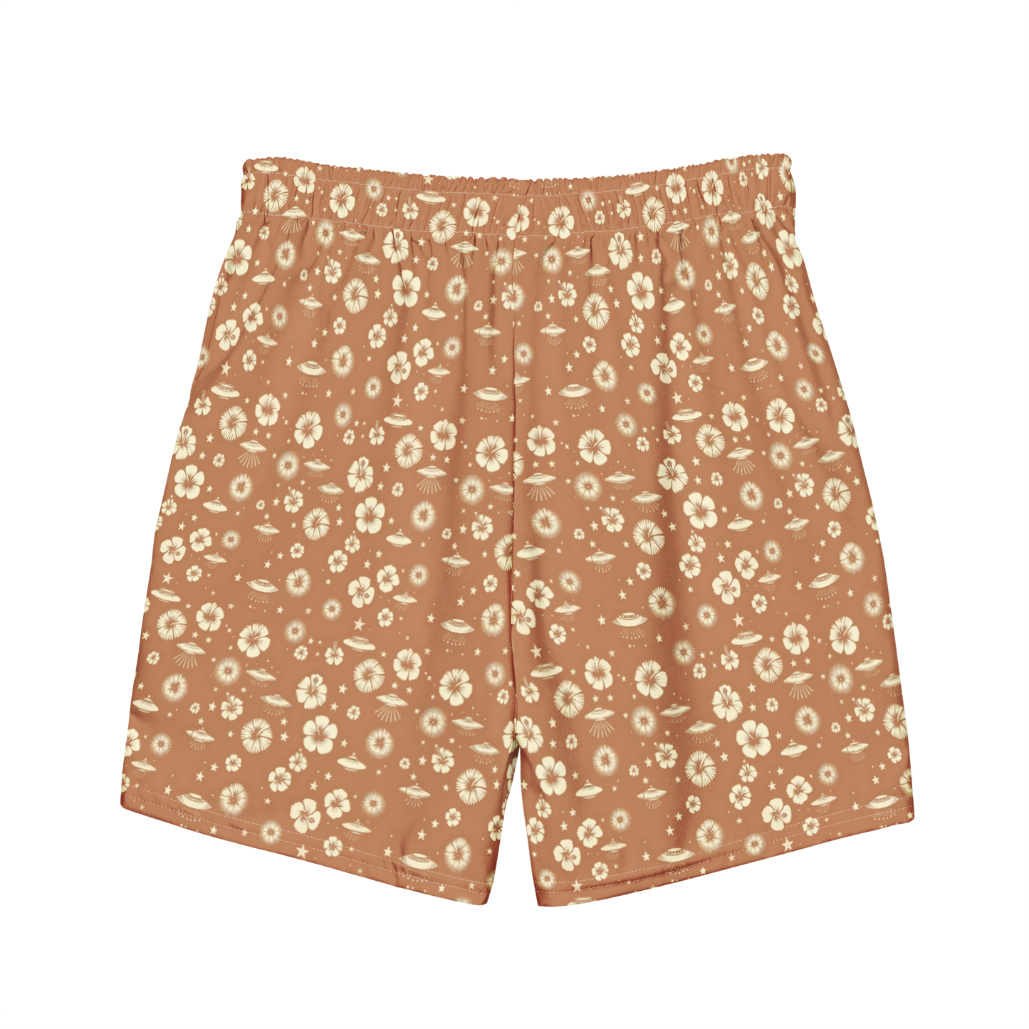 Beyond the Hibiscus: Unidentified Flying Florals Swim Trunks