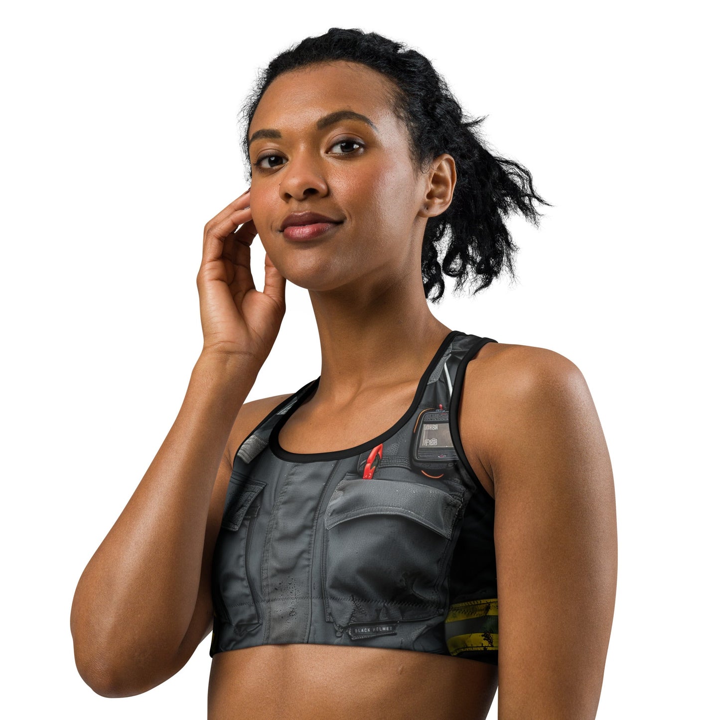 Turnout Print Sports Bra (Breathable, Moisture-Wicking)