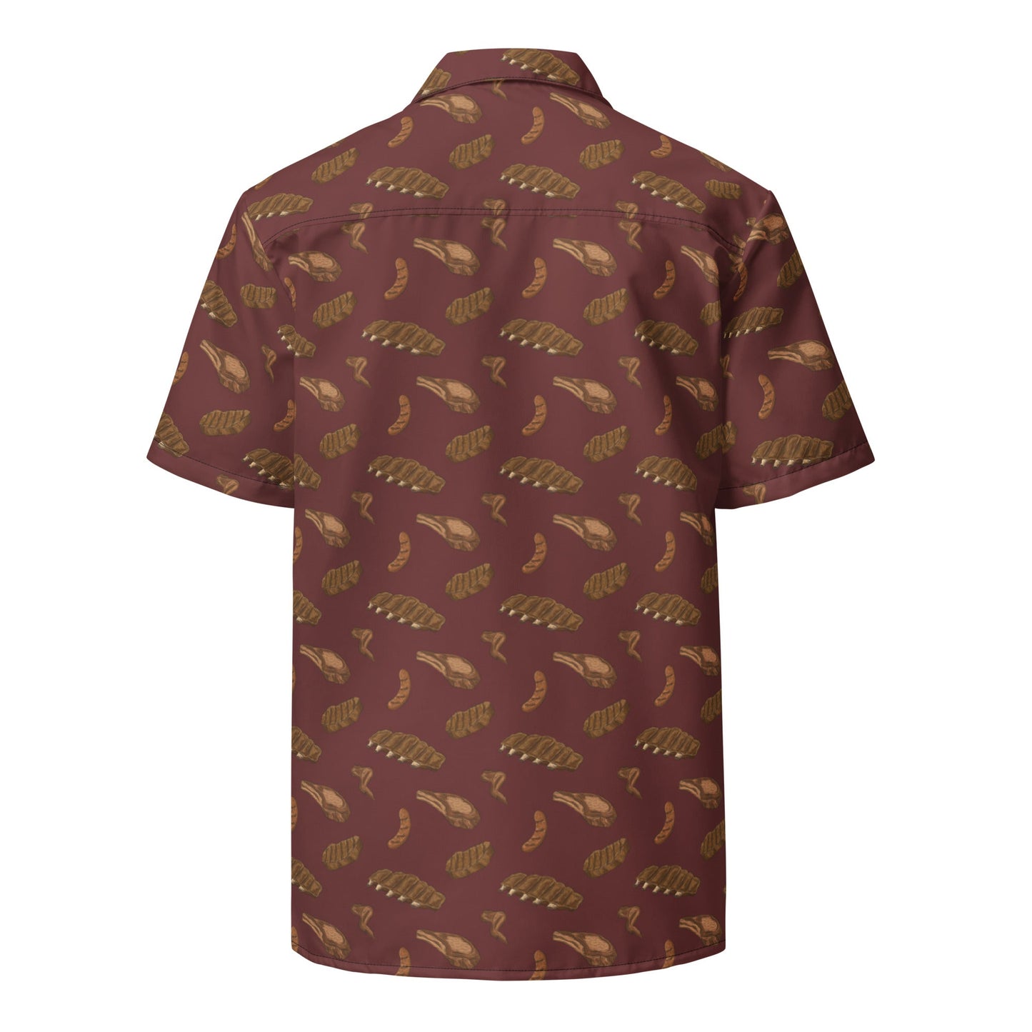 Carnivora Meat Pattern Button-Up Shirt
