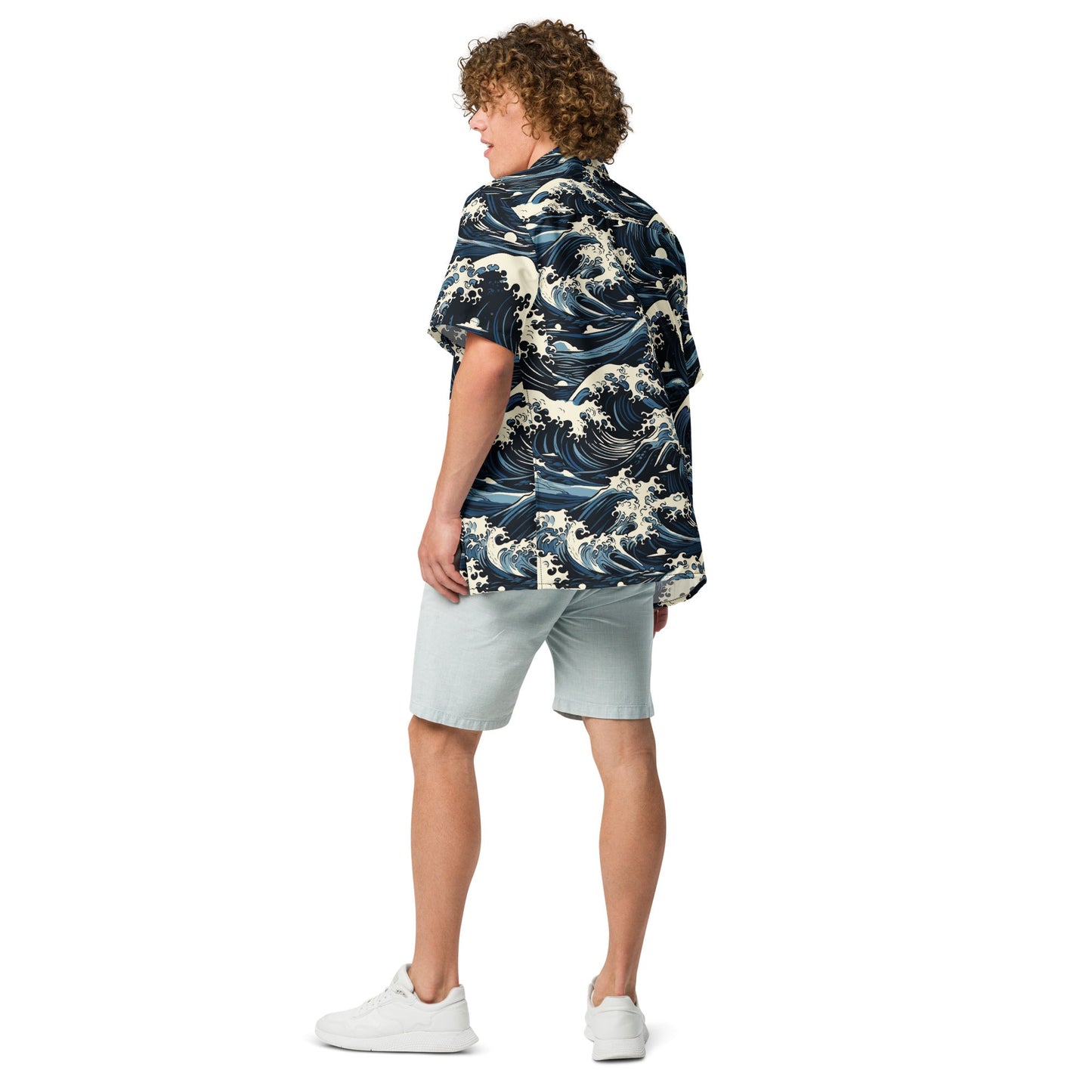 Tsunami Splash Island Button-Up Shirt