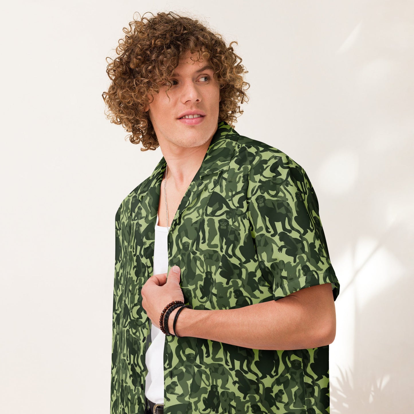 Monkey Business Camo Button Up Shirt