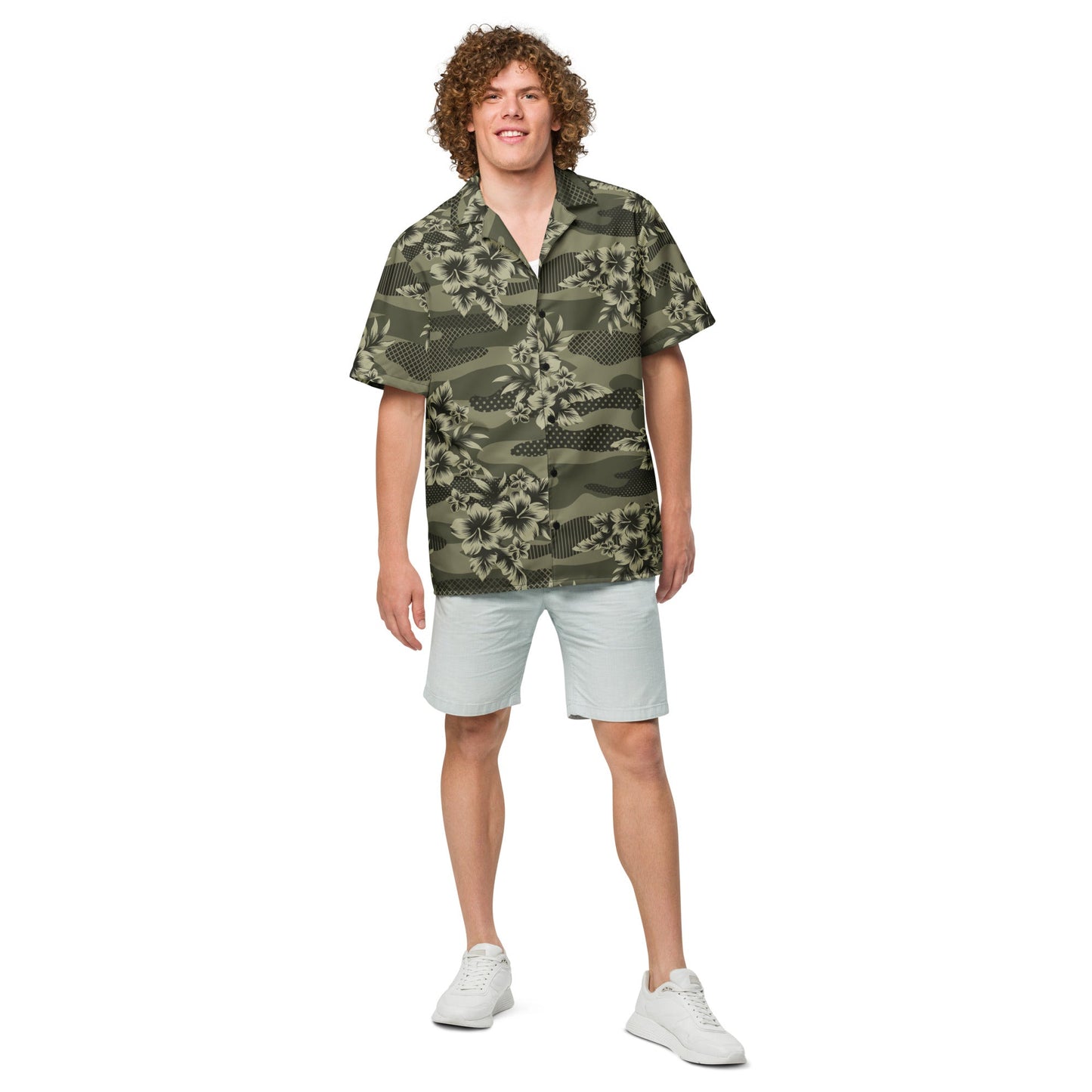 Hawaiian Camouflage Button-Up Shirt