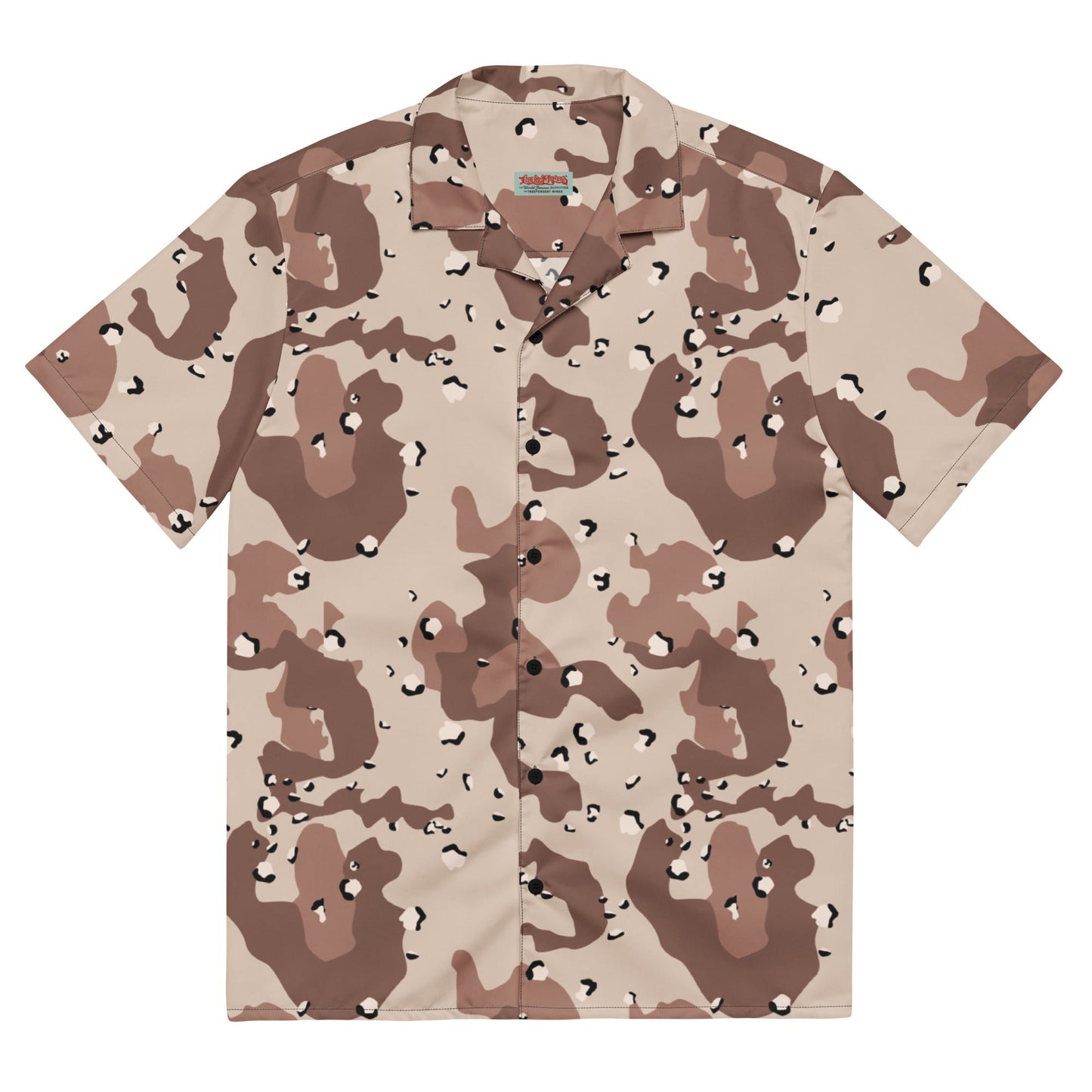 Desert Camouflage Pattern Button-Up Shirt