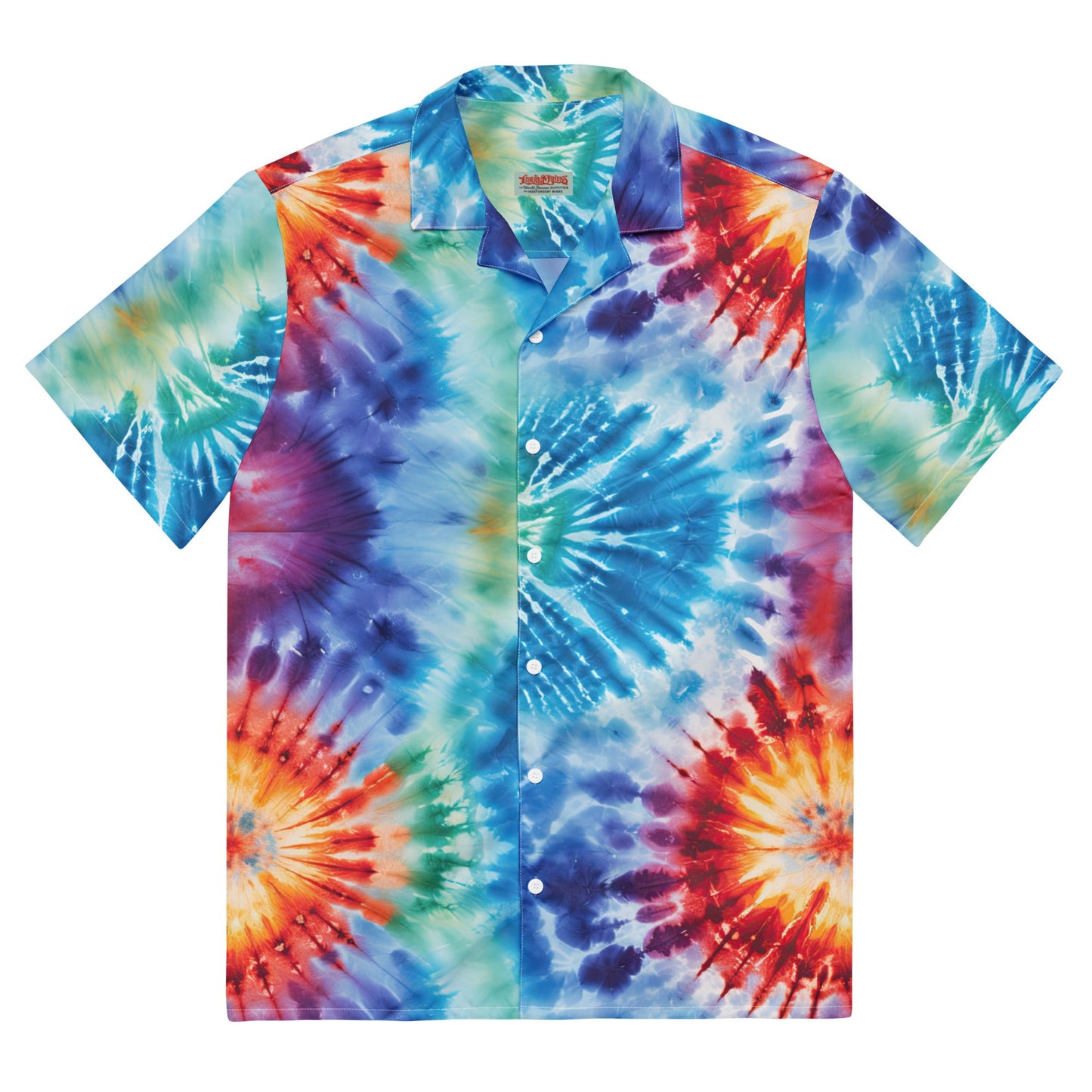 Cosmic Charlie Tie Dye Hawaiian Button-Up Shirt