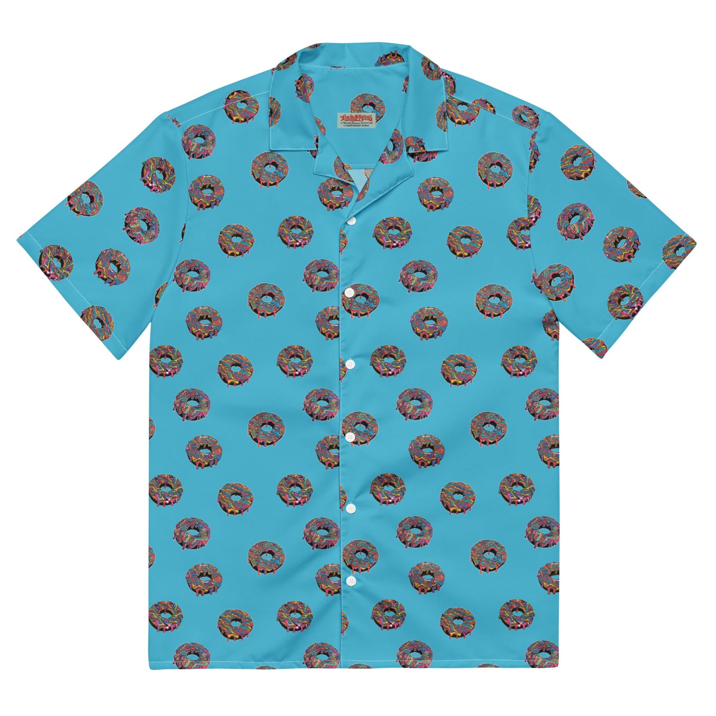 Psychedelic Donut Button Up Shirt