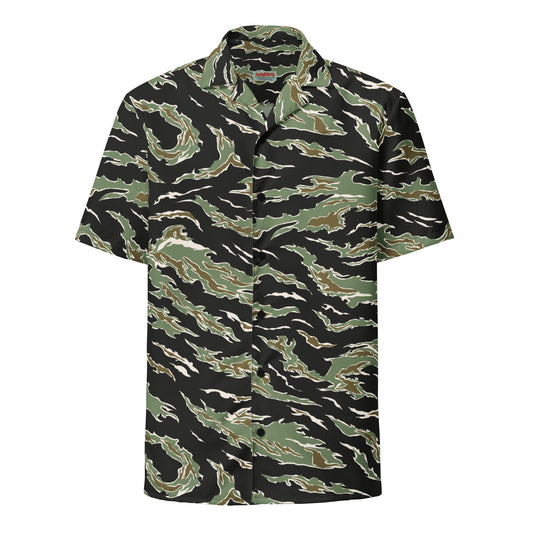 Tiger Stripe Hawaiian Button-Up Shirt