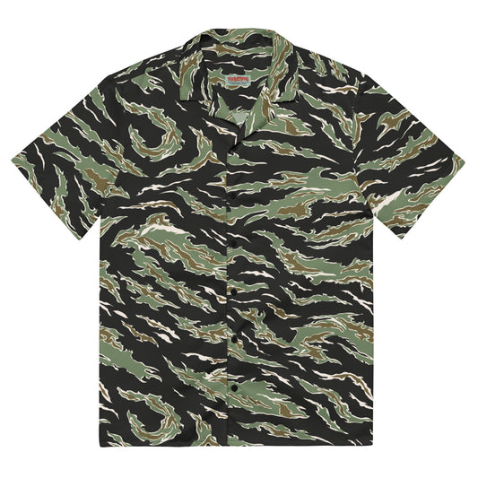 Tiger Stripe Hawaiian Button-Up Shirt