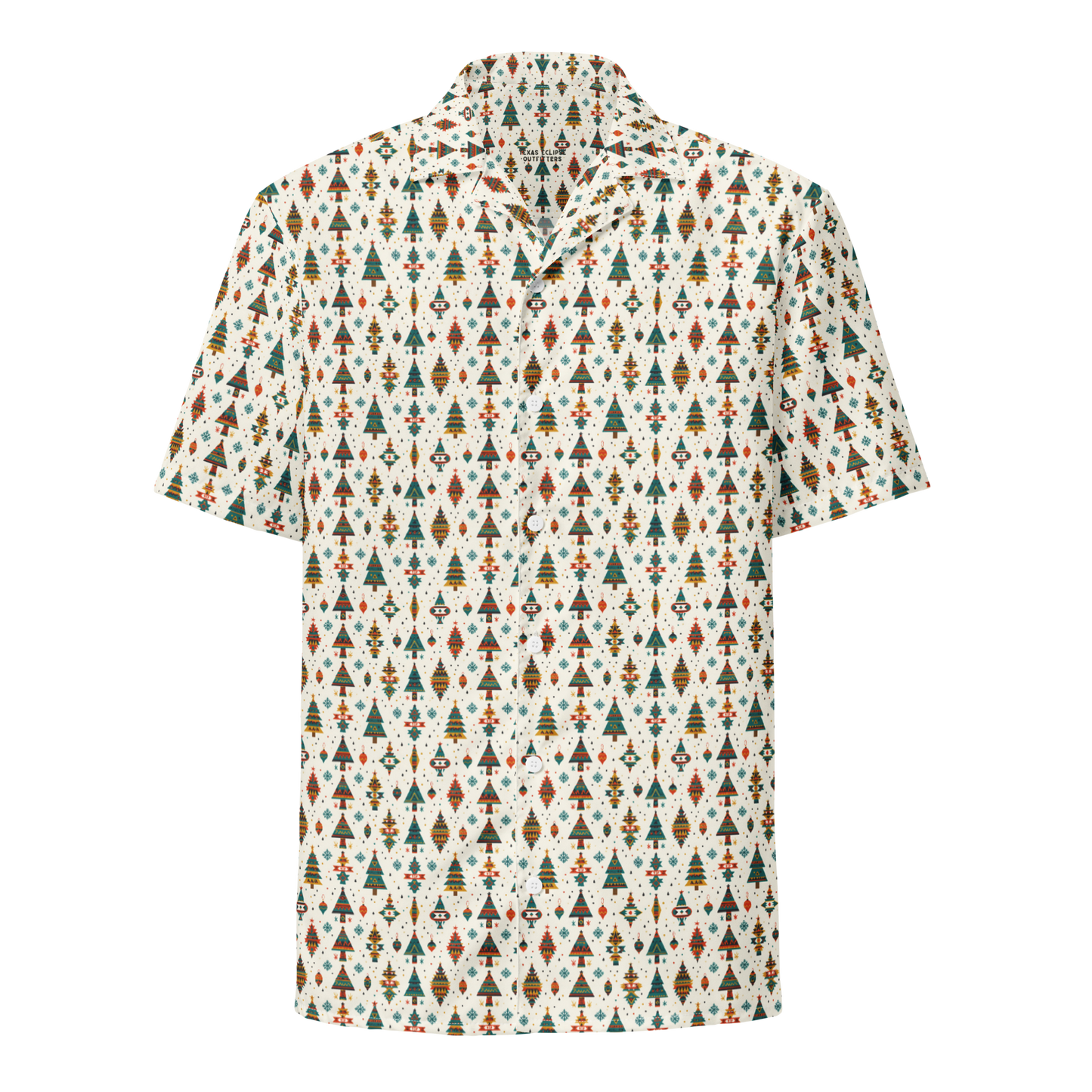 Holiday Glyphs: Christmas Button-Up Shirt